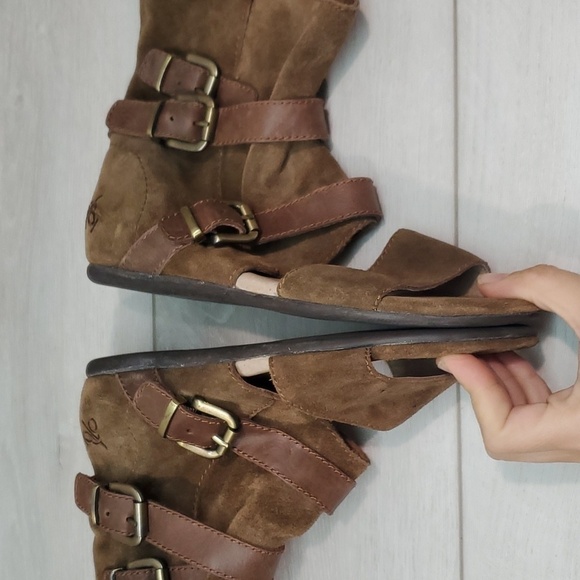 OTBT Womens Raytown Gladiator Suede Open Toe Flats bootie shoes sz 7M - Picture 10 of 16